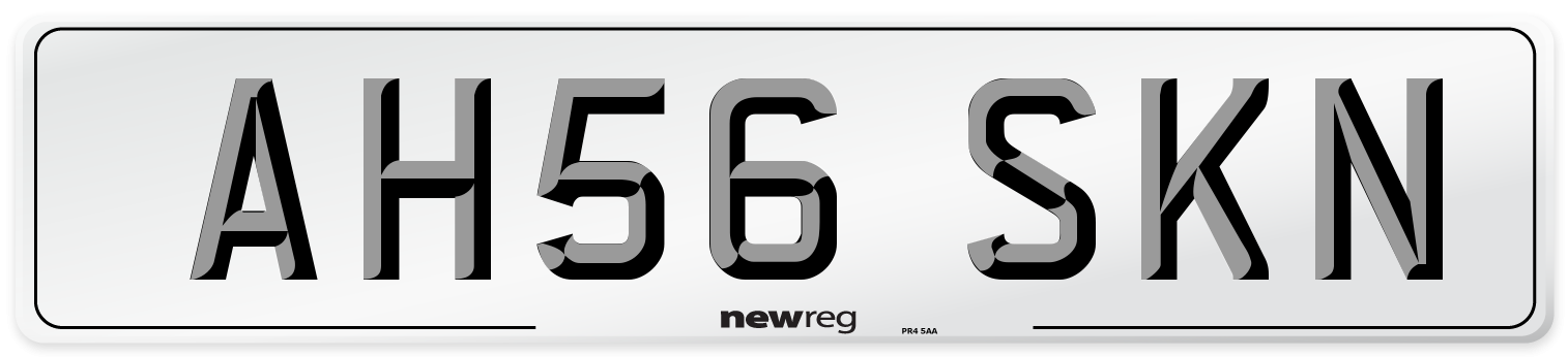 AH56 SKN Number Plate from New Reg